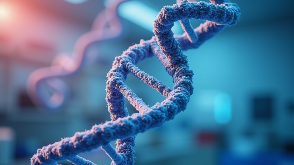 Visualization of gene therapy process under a microscope.